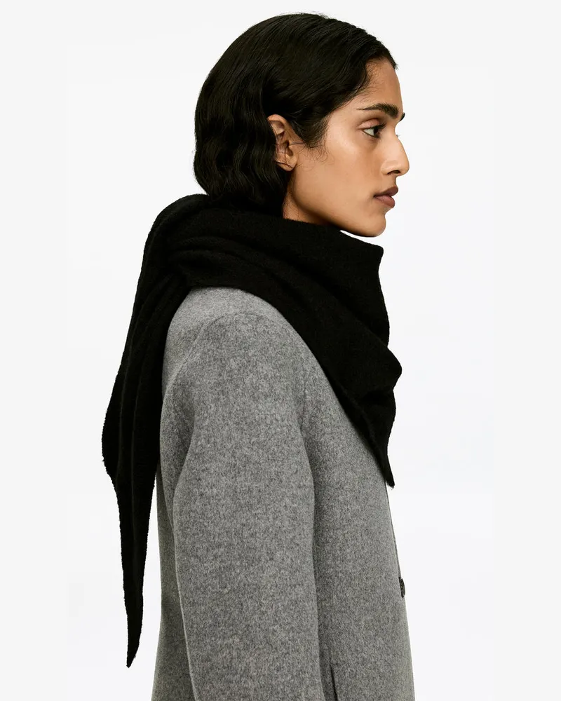 Arket Tuch Aus Alpakawolle Und Wolle -Schwarz Schwarz