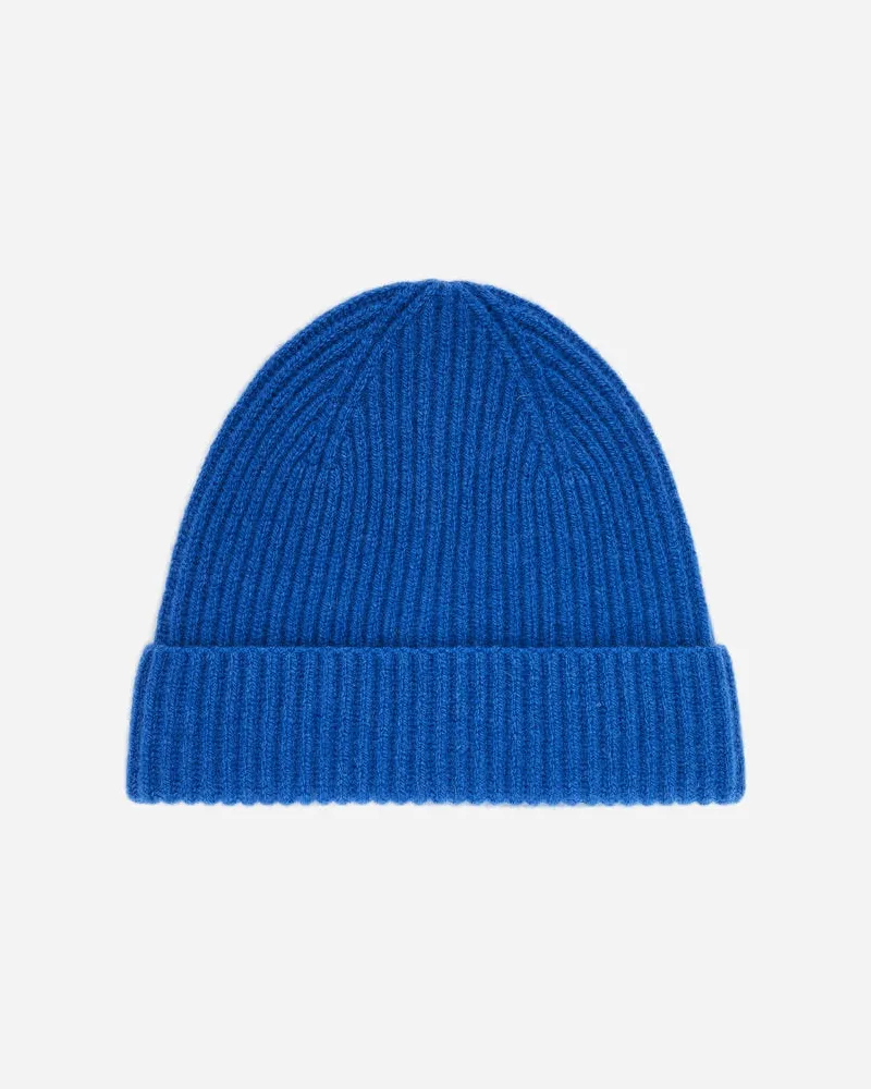 Arket Rippstrick-Beanie Aus Wollmischung -Blau Blau
