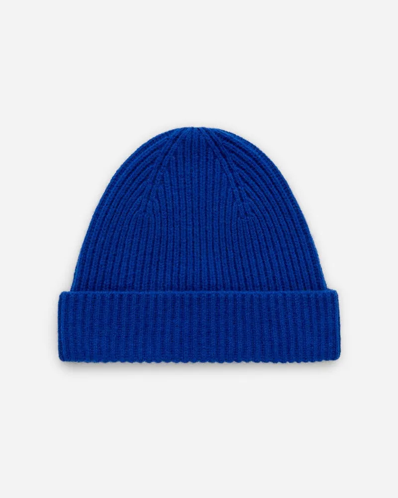 Arket Rippstrick-Beanie Aus Wollmischung -Blau Blau