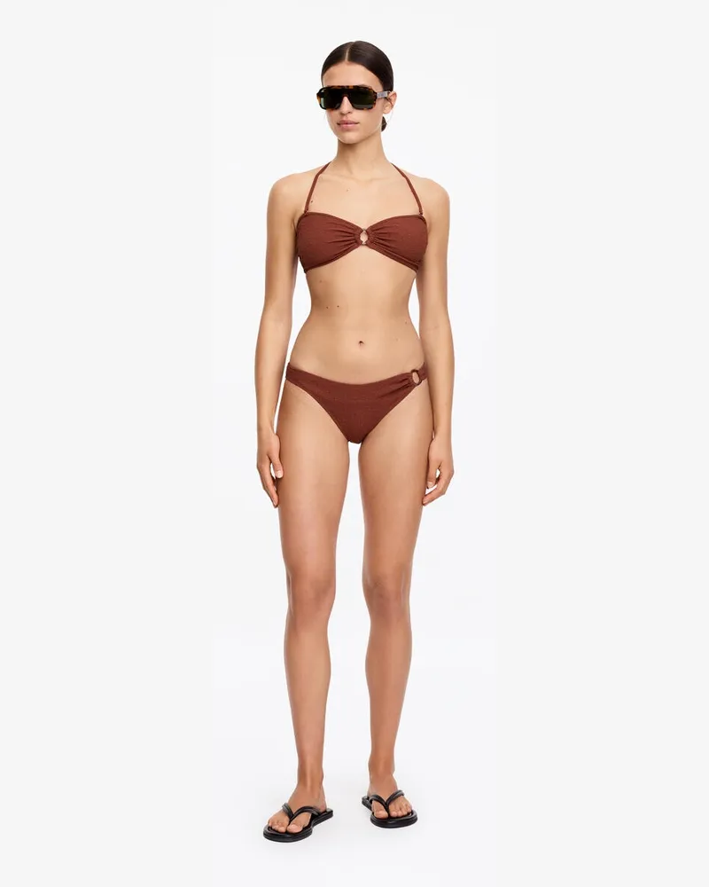 Arket Bandeau-Bikinioberteil -Braun Braun