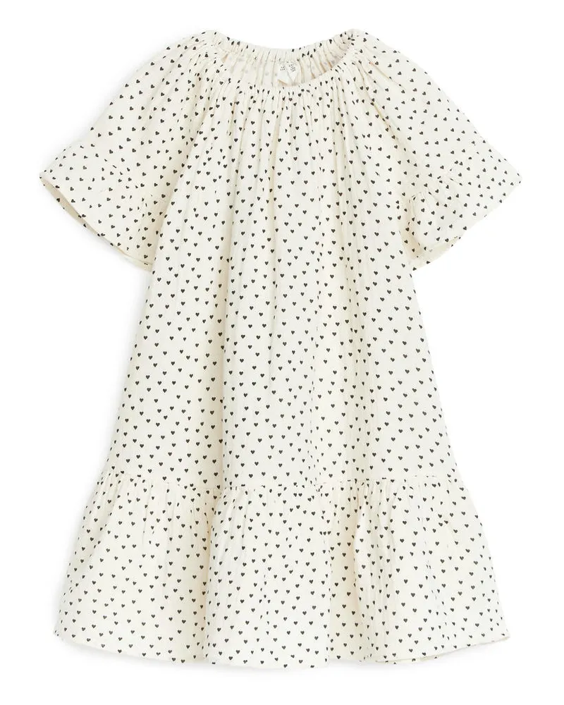 Arket Kleid Aus Baumwollmusselin -Weiß Weiß