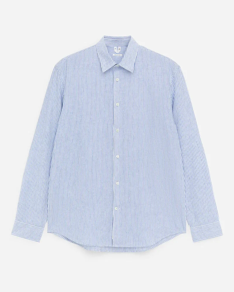 Arket Hemd Aus Baumwollmischung -Blau Blau