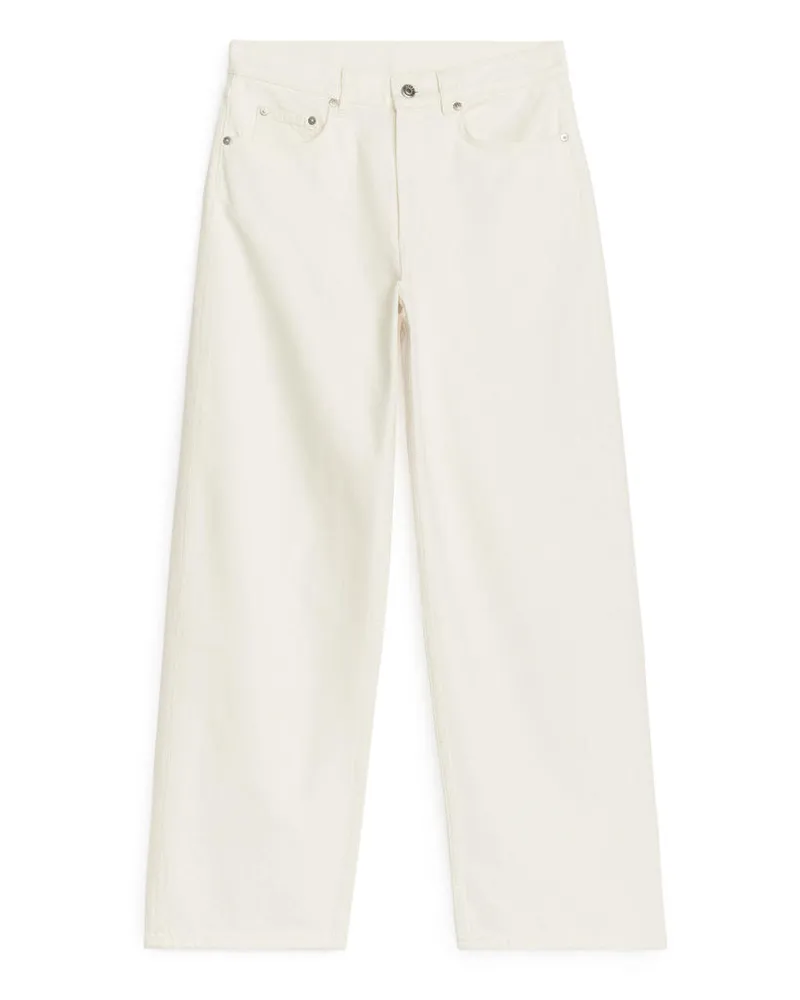Arket Heather Loose Jeans - Weiß Ecru