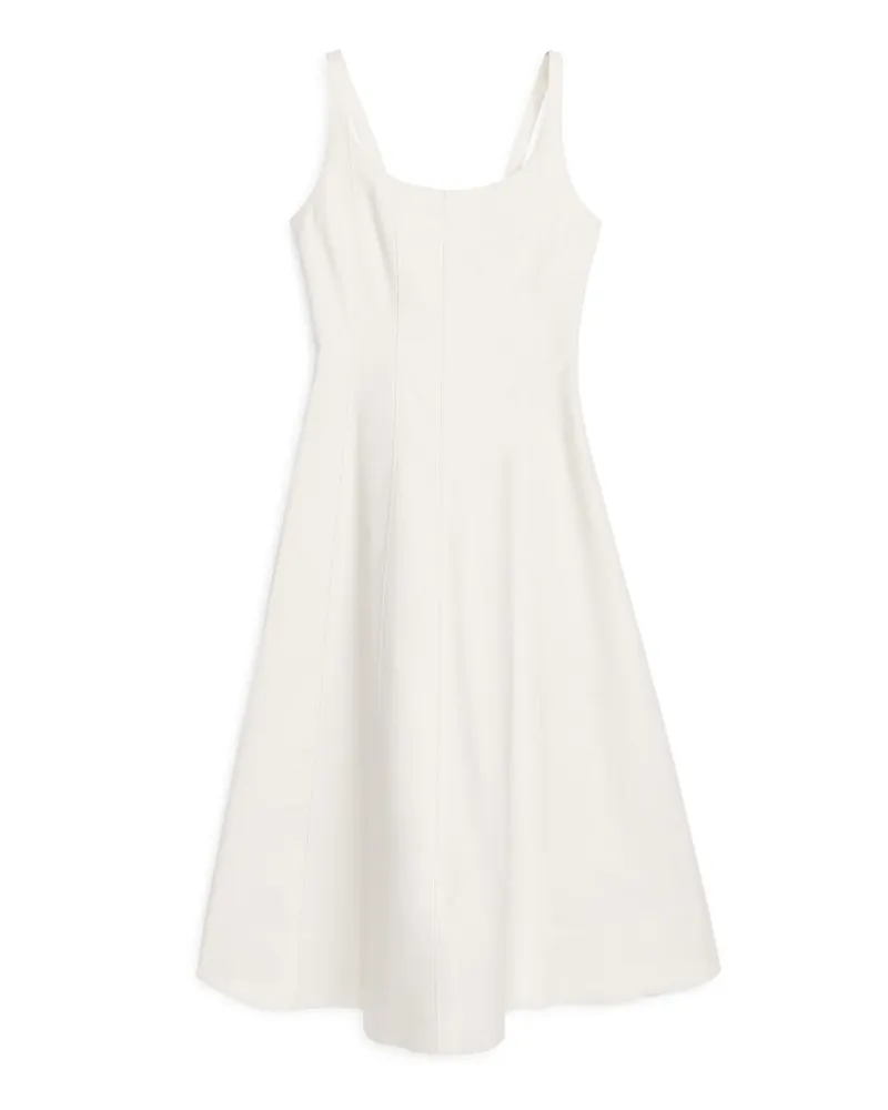 Arket Kleid Mit U-Ausschnitt - Weiß Weiß