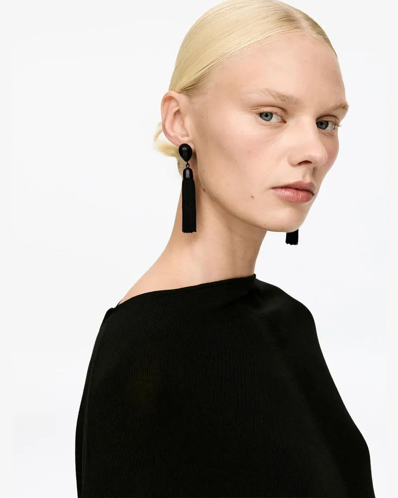 Arket Ohrringe Mit Quasten -Schwarz Schwarz