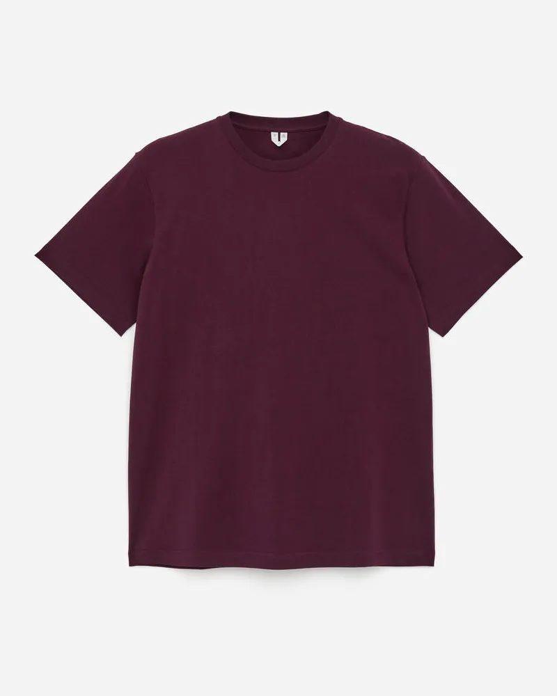 Arket Leichtes T-Shirt - Rosa Weinrot