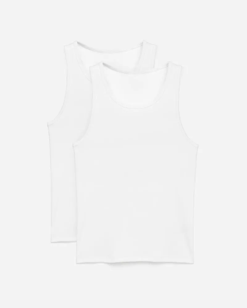 Arket Geripptes Tanktop 2er-Pack -Weiß Weiß