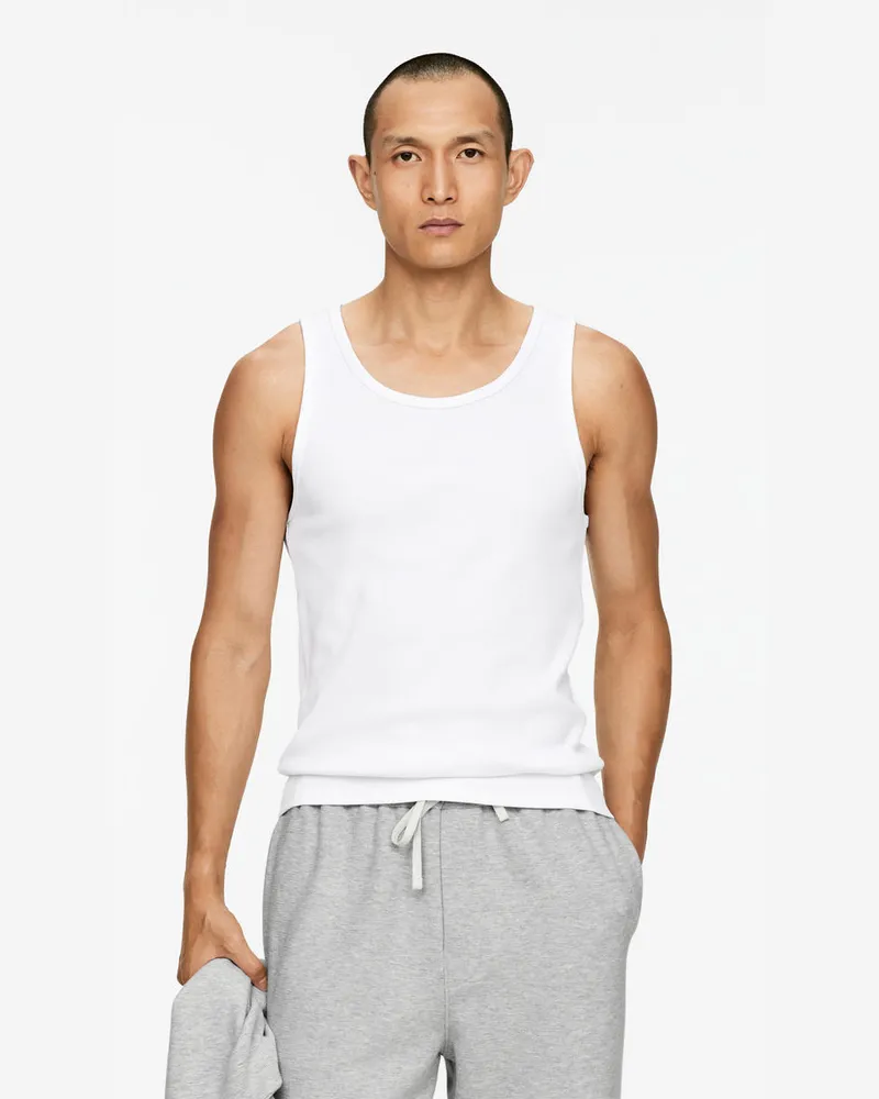 Arket Geripptes Tanktop -Weiß Weiß