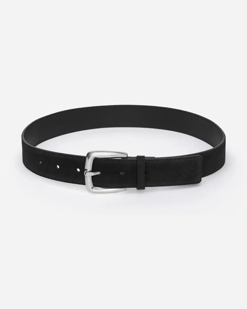 Arket Gürtel Aus Veloursleder -Schwarz Schwarz