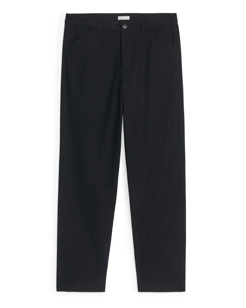 Arket Baumwollhose - Blau Dunkelblau