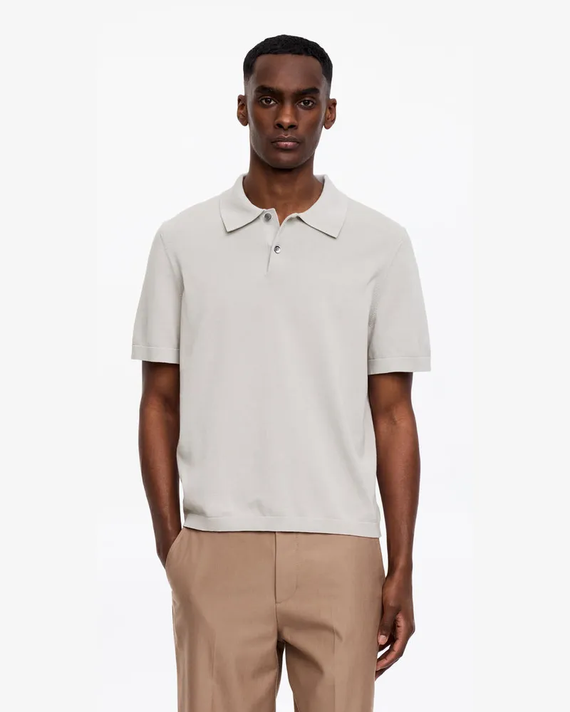 Arket Feinstrick-Poloshirt -Beige Beige