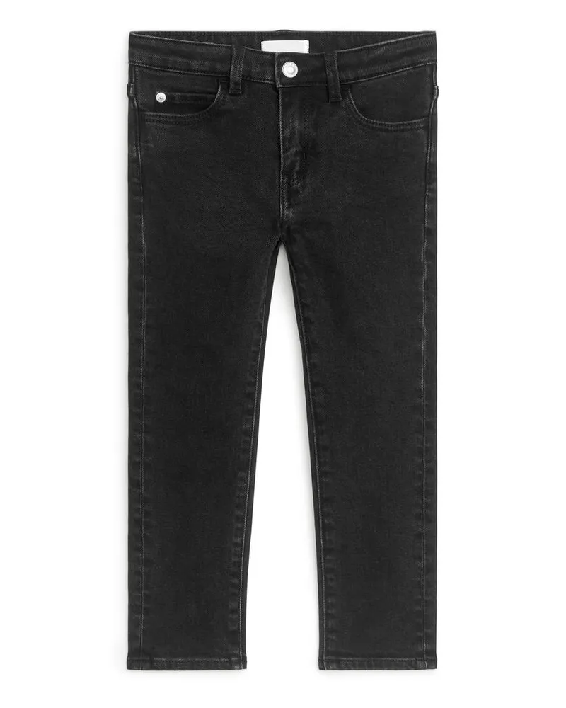 Arket Slim Stretchjeans - Schwarz Schwarz