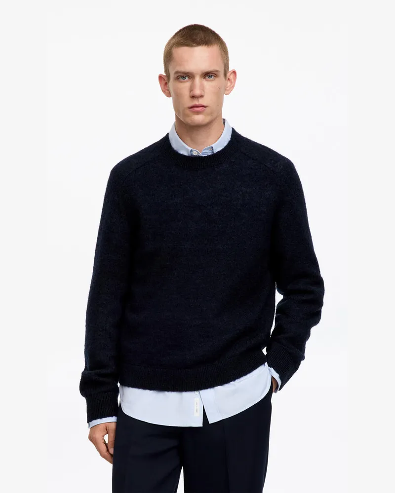 Arket Gebürsteter Wollpullover -Blau Blau