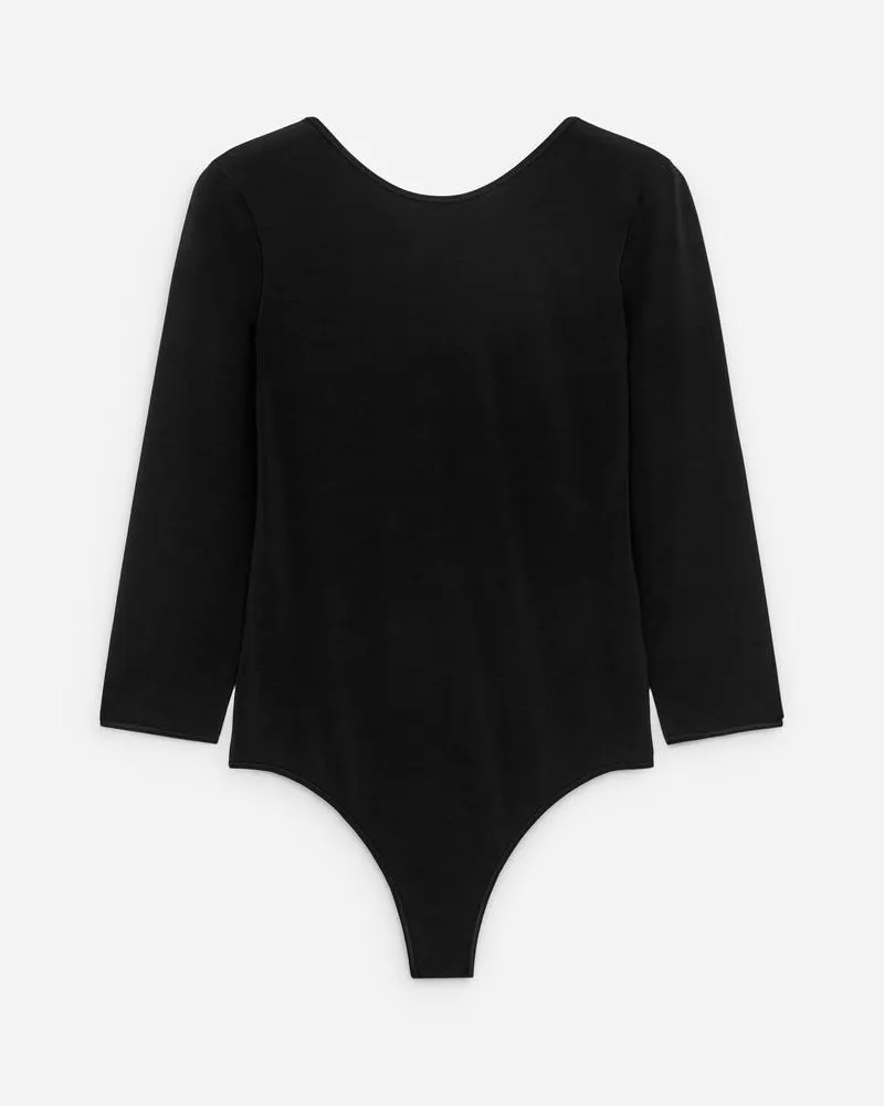 Arket Langarmbody -Schwarz Schwarz