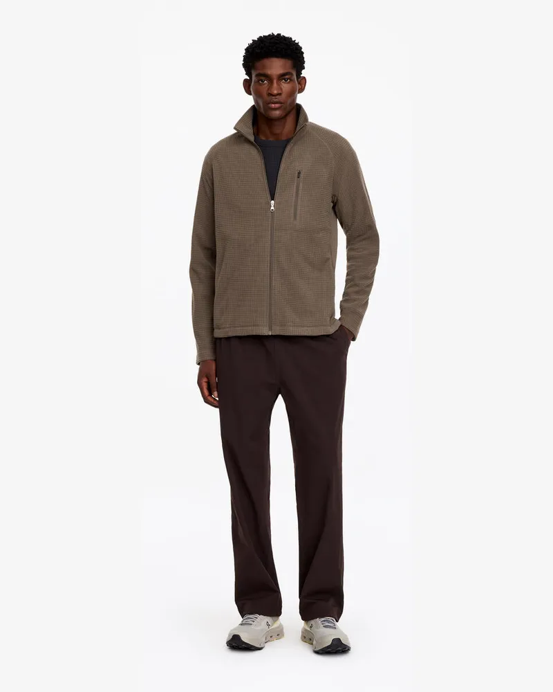 Arket ARKET ACTIVE Fleecejacke Mit Gittermuster -Braun Braun