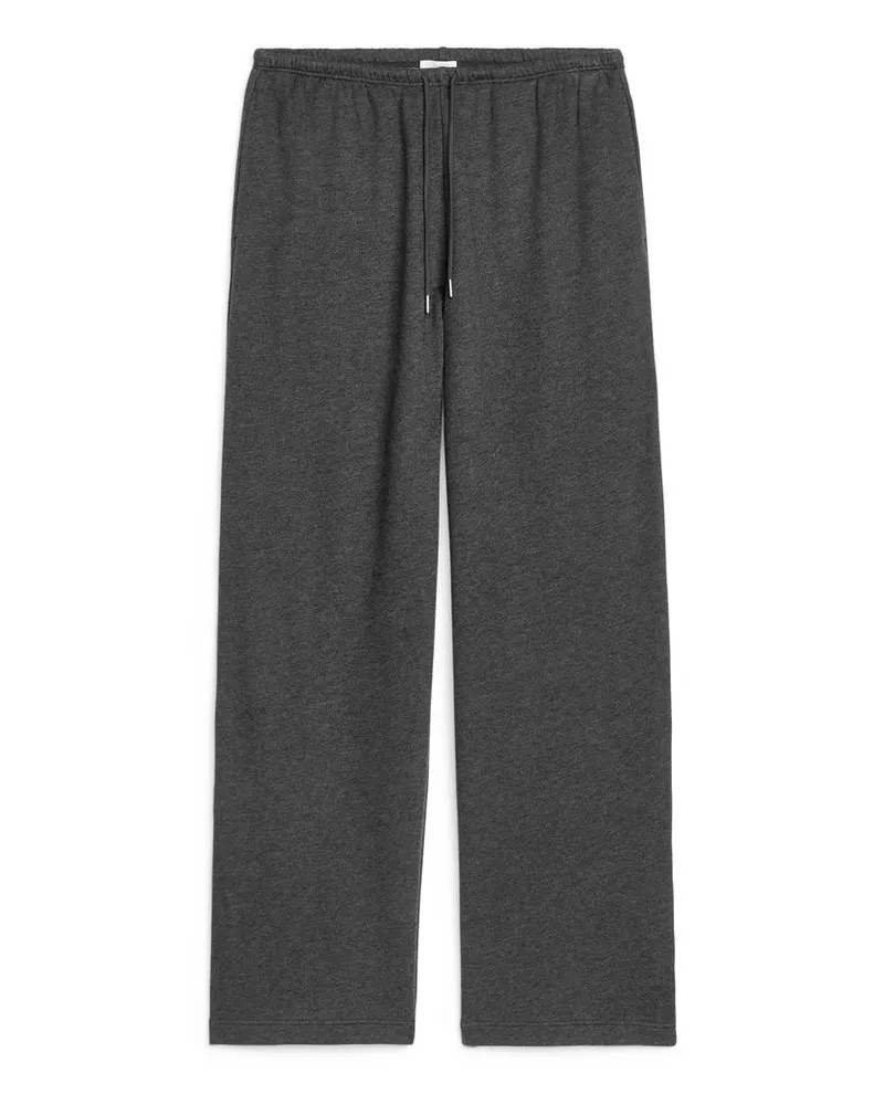 Arket Jogginghose Mit Weitem Bein - Grau Dunkelgrau