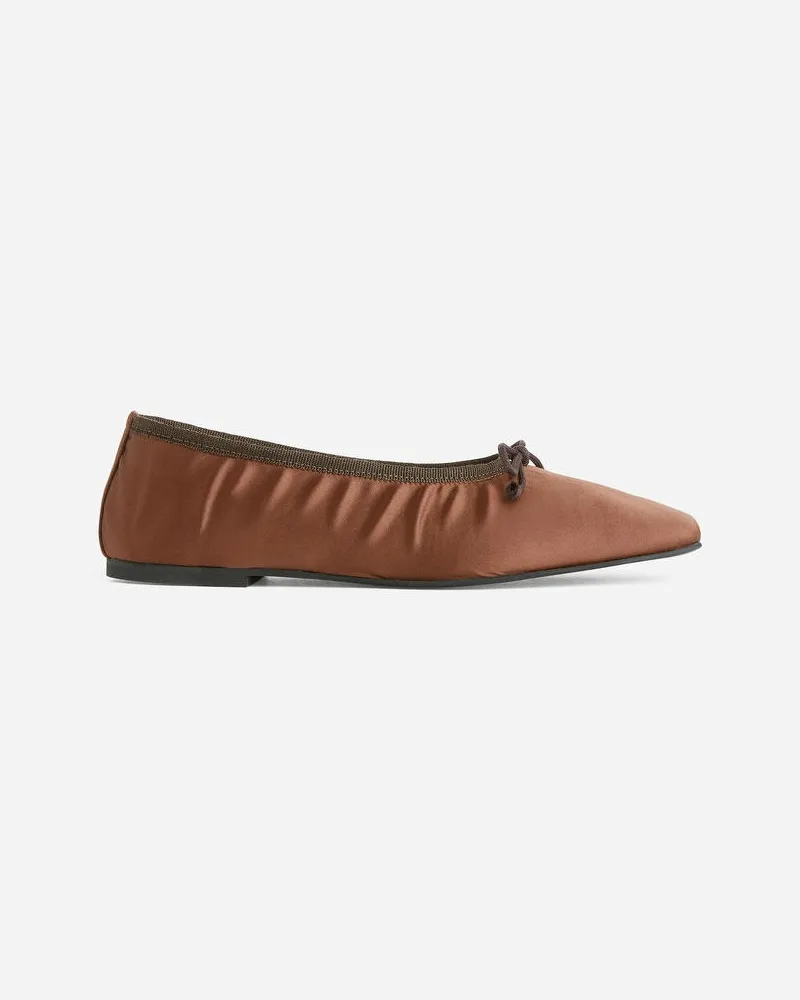 Arket Satin-Ballerinas -Braun Braun