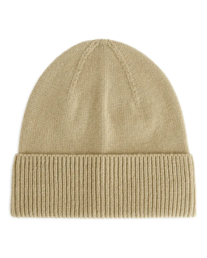 Arket Beanie Aus Merino - Beige Beige