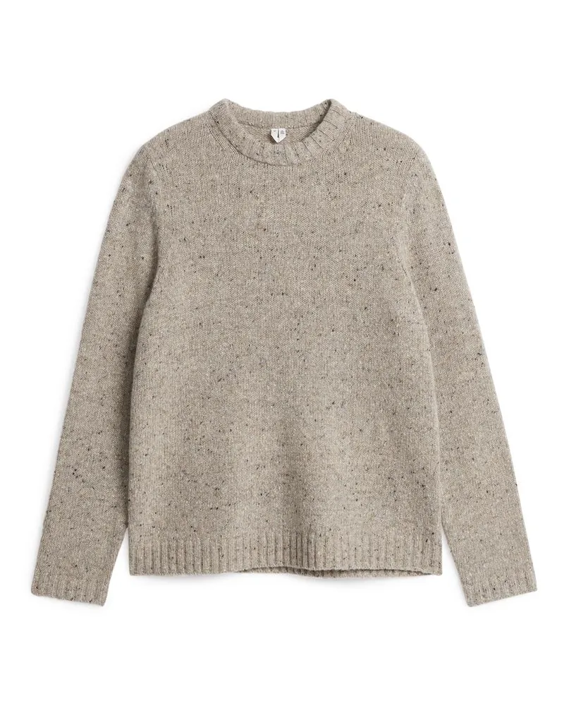 Arket Pullover aus Einer Mischung aus Wolle Und Alpaka Beige