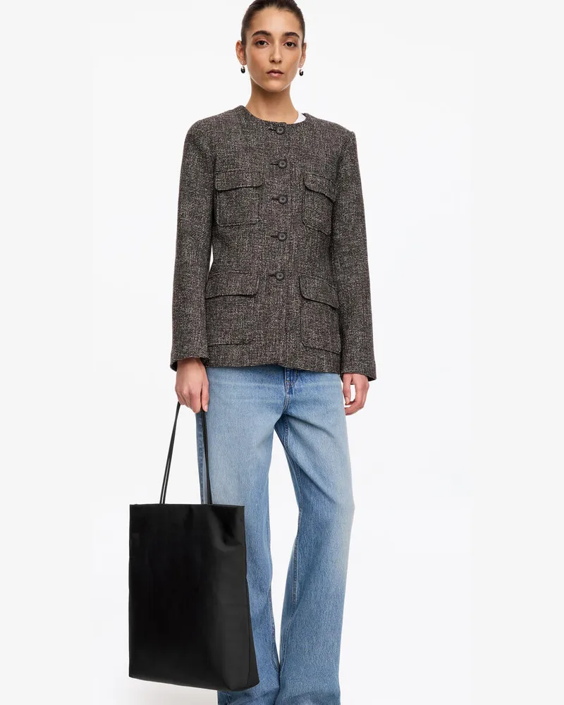 Arket Tragetasche Aus Nylon -Schwarz Schwarz