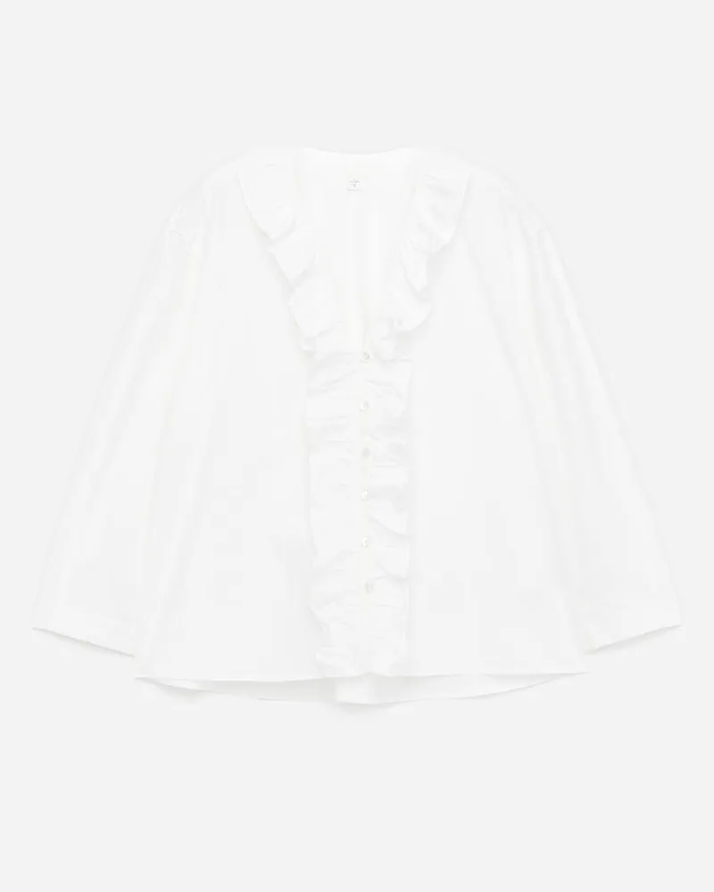 Arket Rüschenbluse -Weiß Weiß