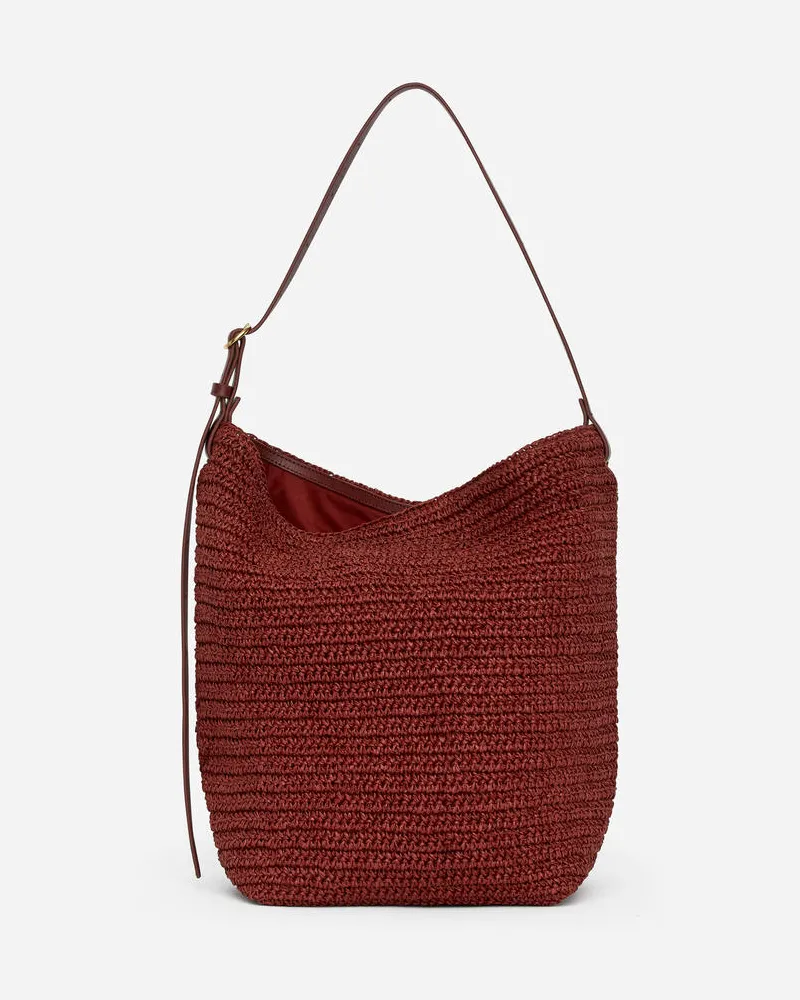 Arket Gefütterte Strohtasche -Orange Orange