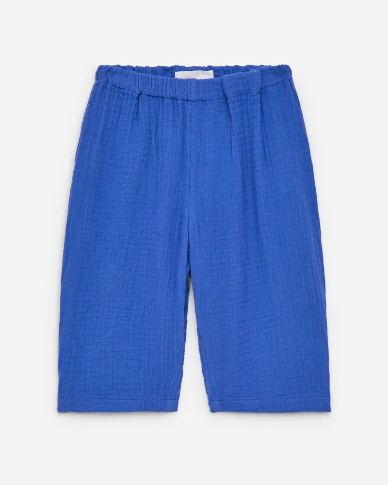 Arket Baumwollmusselin-Hose - Blau Knallblau
