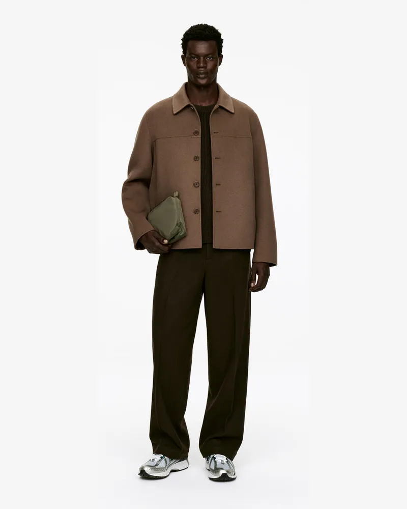 Arket Doubleface-Jacke Aus Wollmischung -Beige Beige