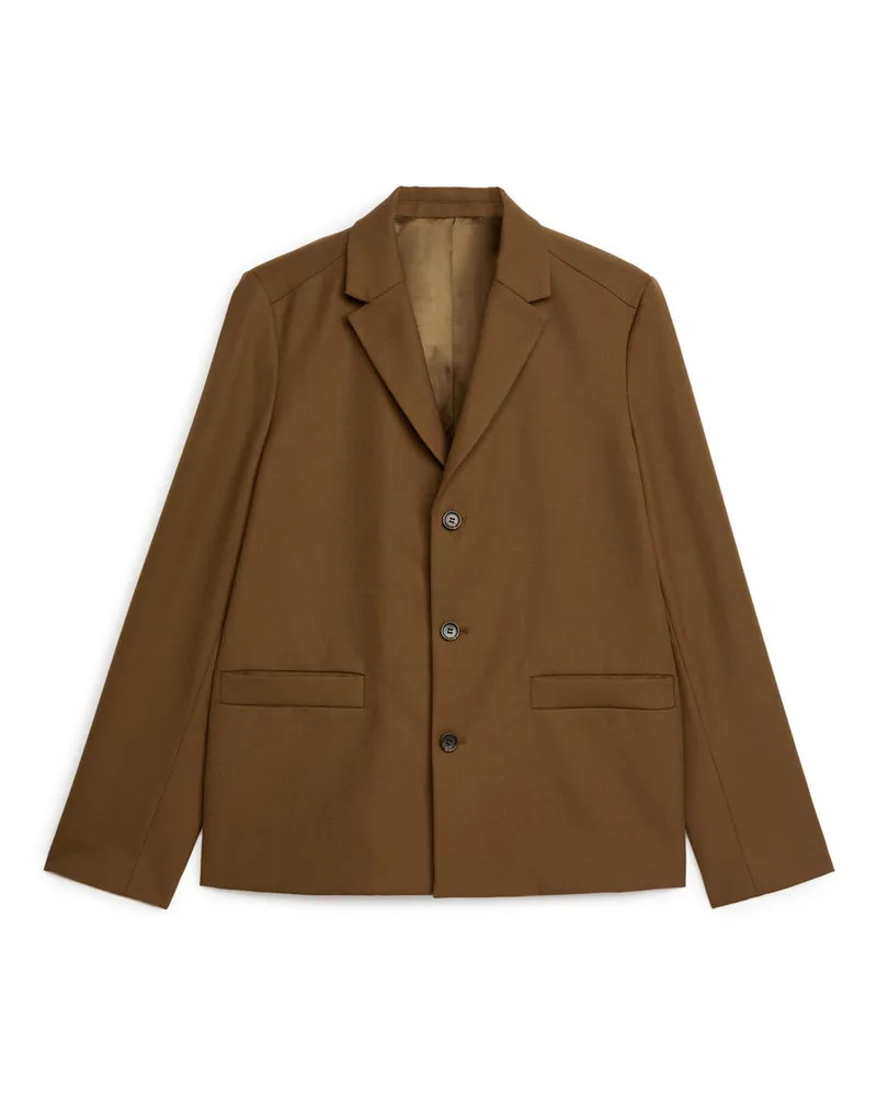 Arket Blazer Aus Wollmischung - Braun Braun