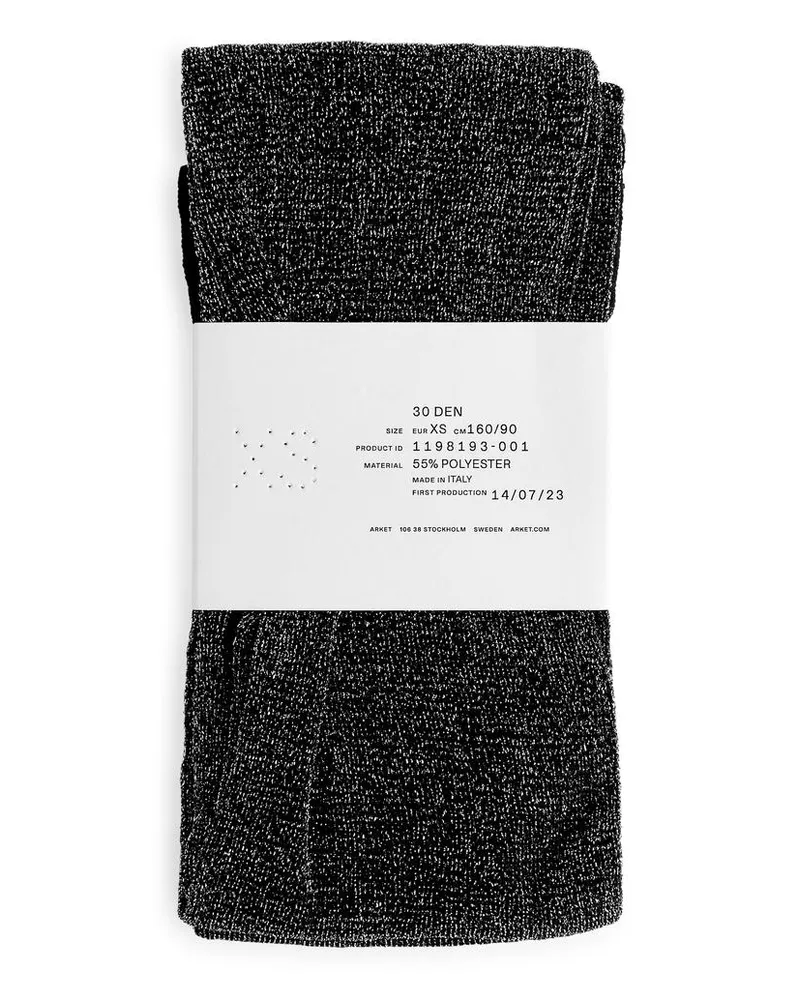 Arket Glitzerstrumpfhose -Schwarz Schwarz