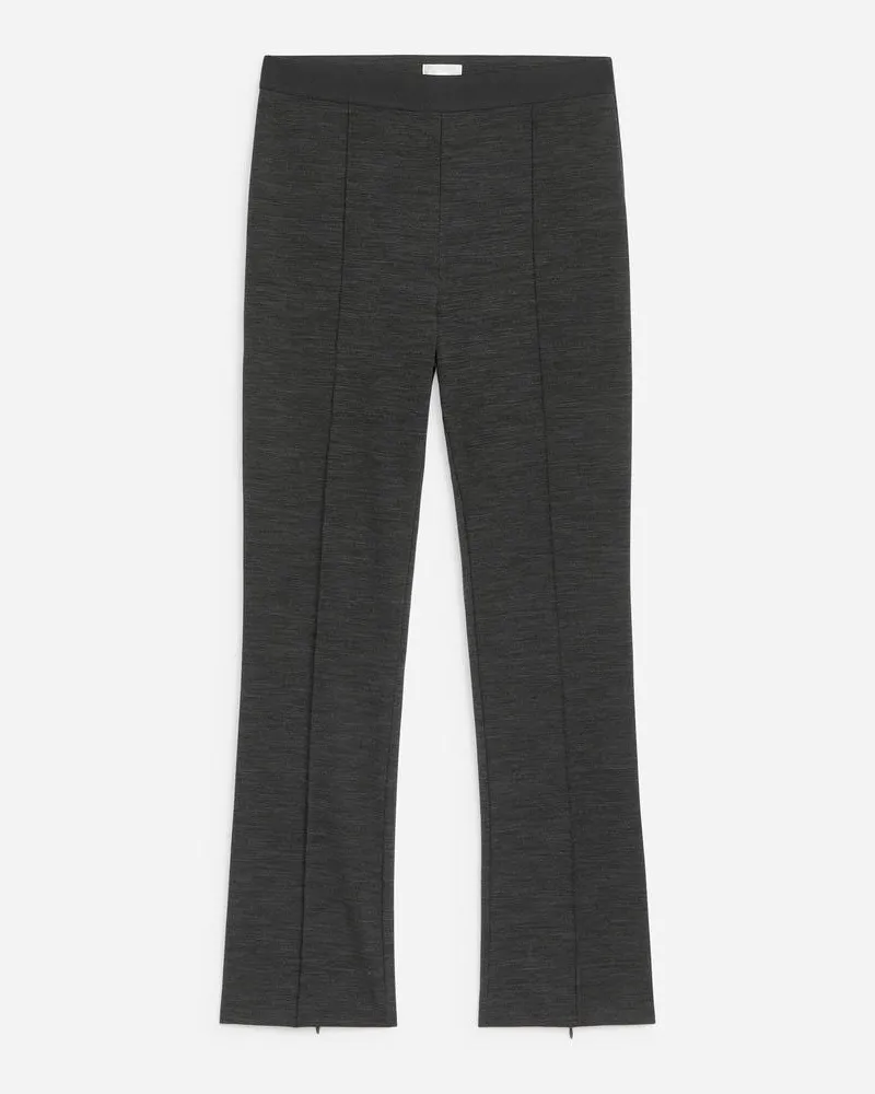 Arket Stretchhose Mit Reißverschluss-Detail -Grau Grau