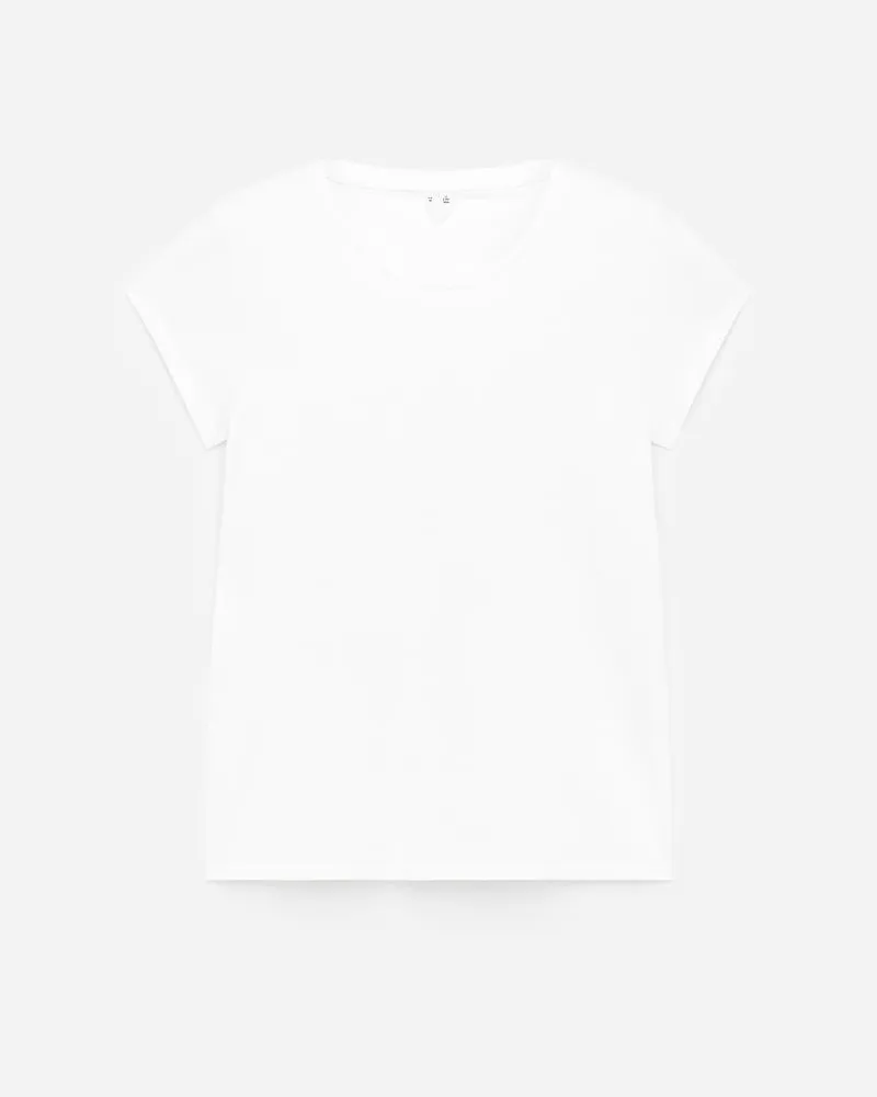 Arket Luna Körpernahes T-Shirt - Weiß Weiß