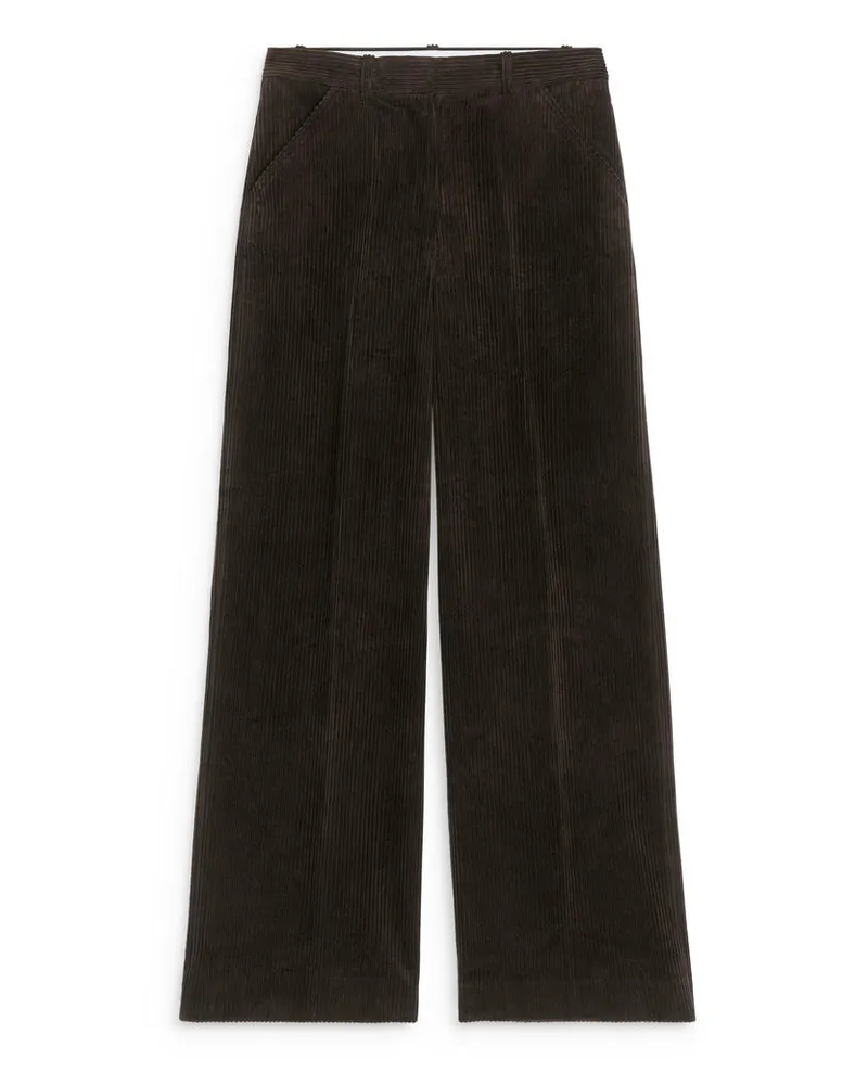Arket Weite Cordhose - Braun Dunkelbraun