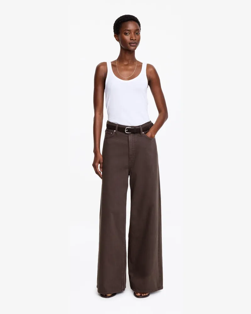 Arket CEDAR Oversized Wide Jeans -Braun Braun