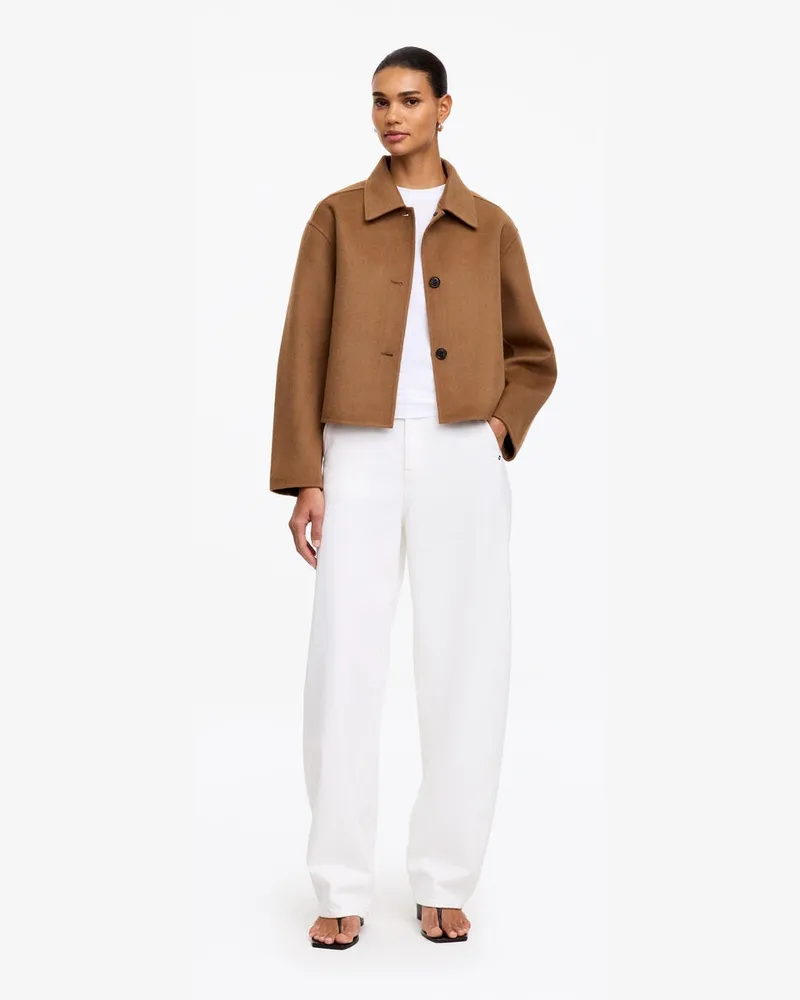 Arket Doubleface-Overshirt Aus Wollmischung -Beige Beige