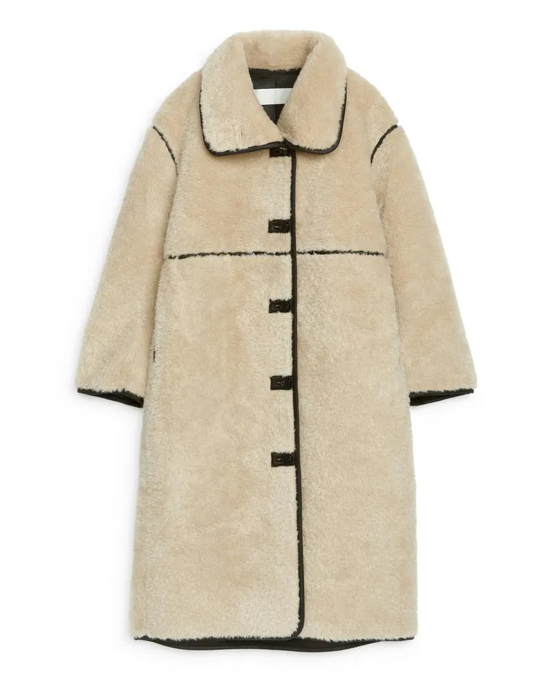 Arket Teddymantel - Beige Beige