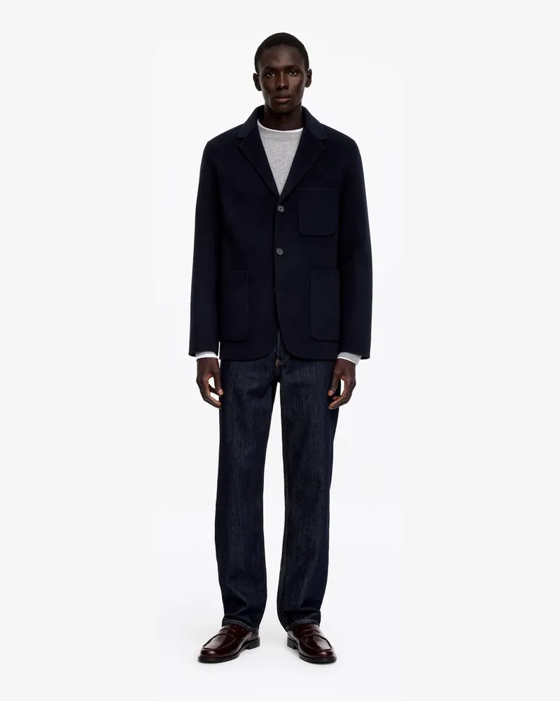 Arket Doubleface-Blazer Aus Wolle -Blau Blau