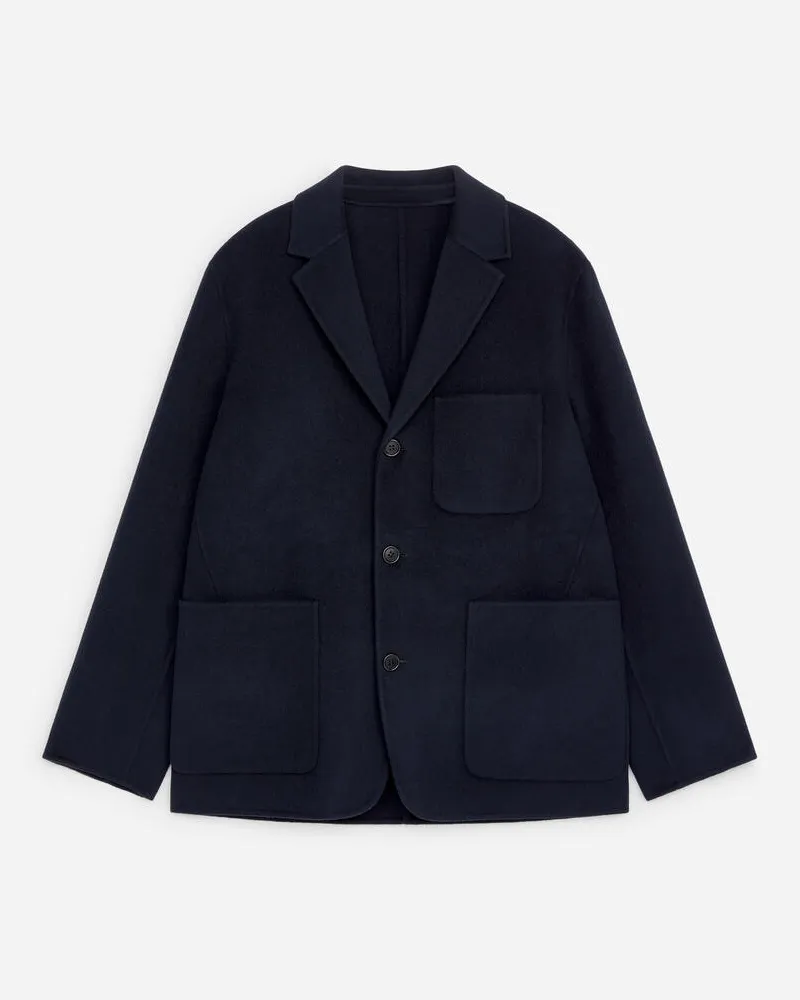Arket Doubleface-Blazer Aus Wolle -Blau Blau