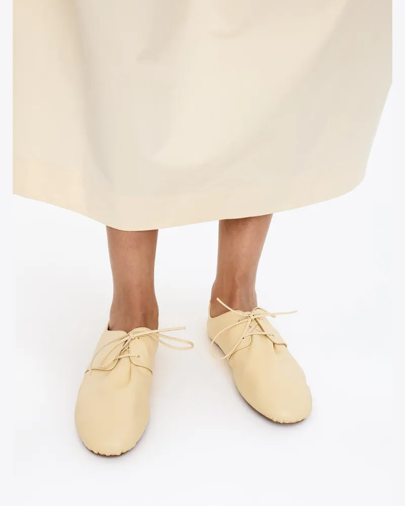 Arket Schnürschuh Aus Weichem Leder -Gelb Gelb