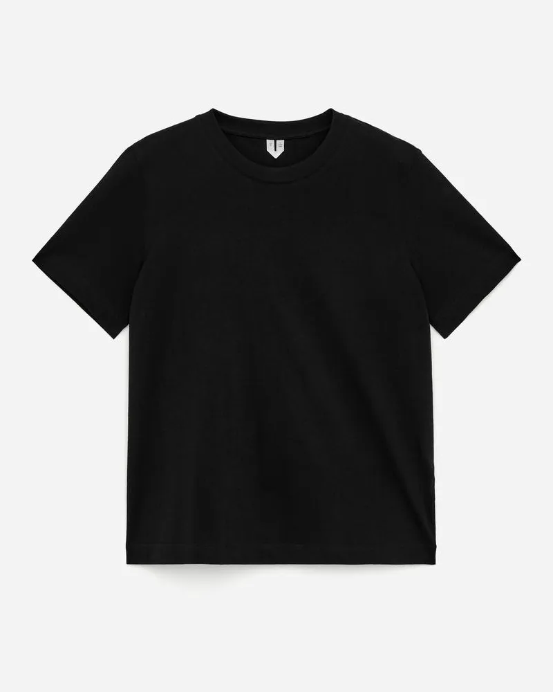 Arket Lily Leichtes T-Shirt - Schwarz Schwarz