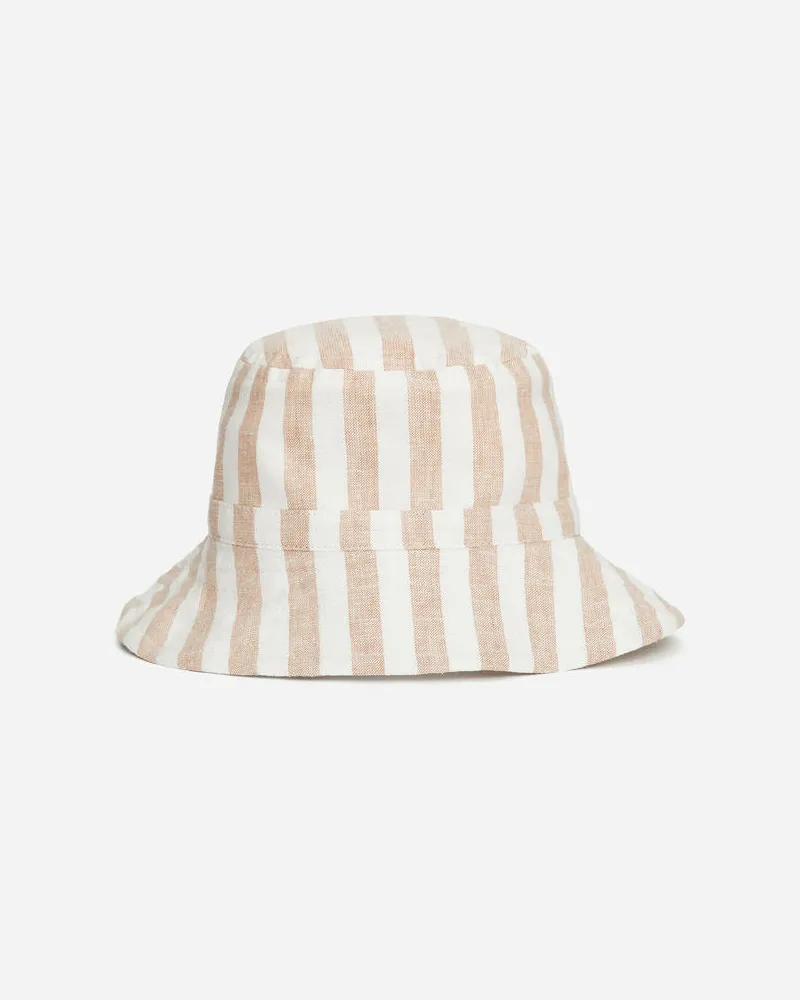 Arket Sonnenhut Aus Baumwolle Und Leinen -Beige Beige