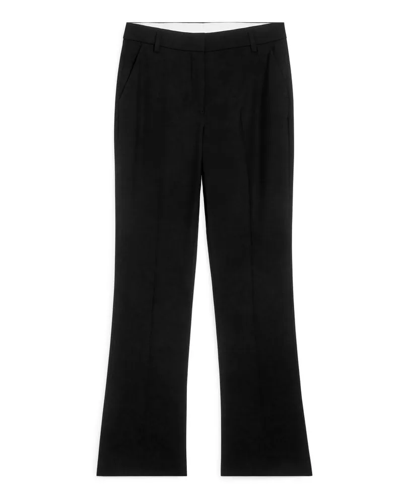 Arket Elegante Hose Aus Wollmischung - Schwarz Schwarz