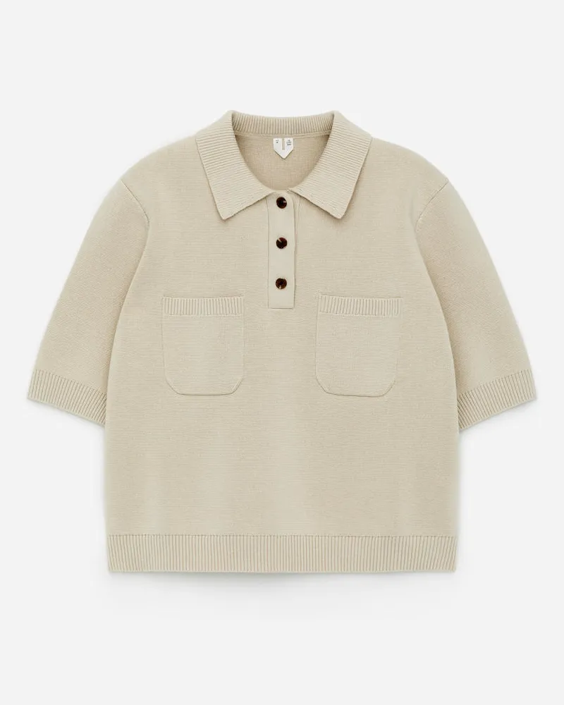 Arket Poloshirt Aus Baumwolle -Beige Beige