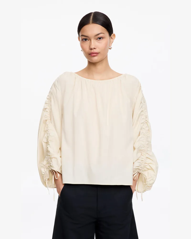 Arket Geraffte Bluse -Beige Beige