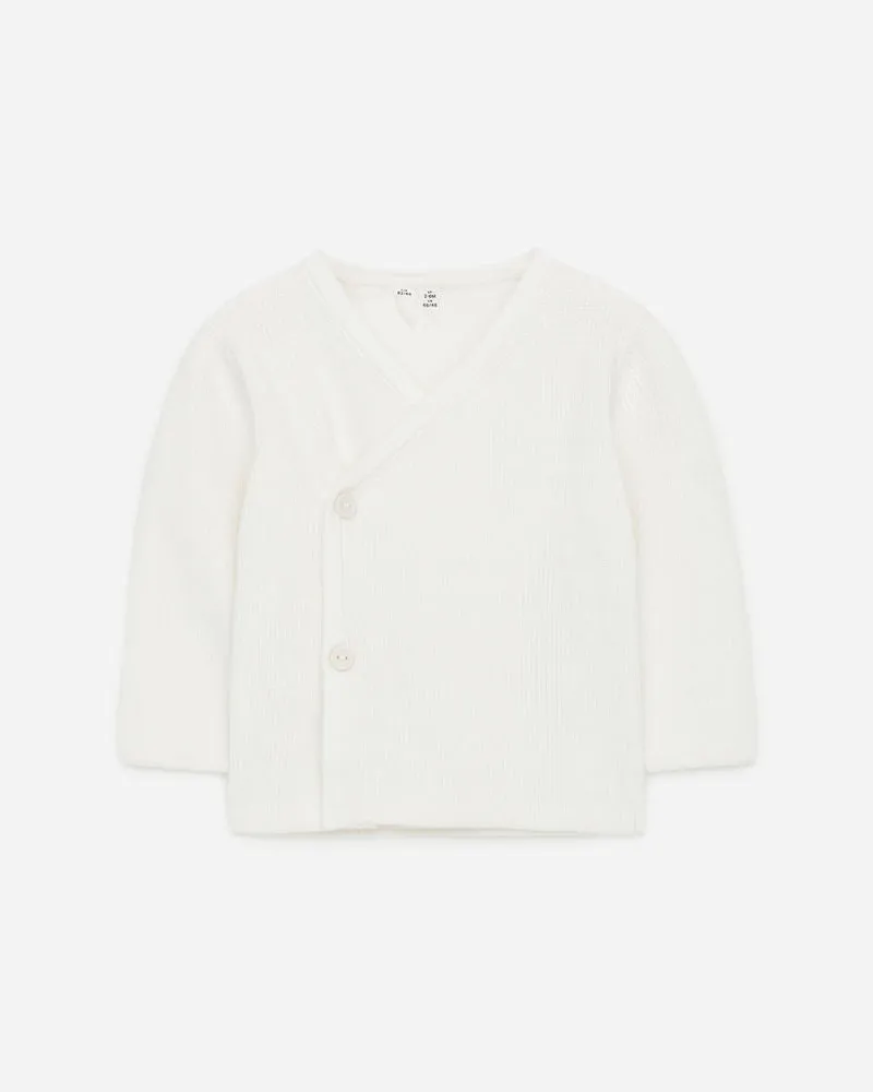 Arket Weiche Baumwollstrickjacke Für Neugeborene - Weiß Weiß