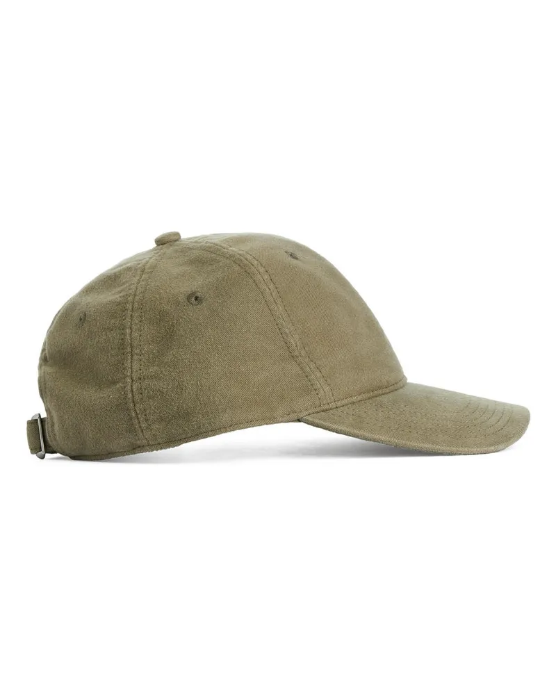 Arket Moleskine-Cap - Grün Khaki