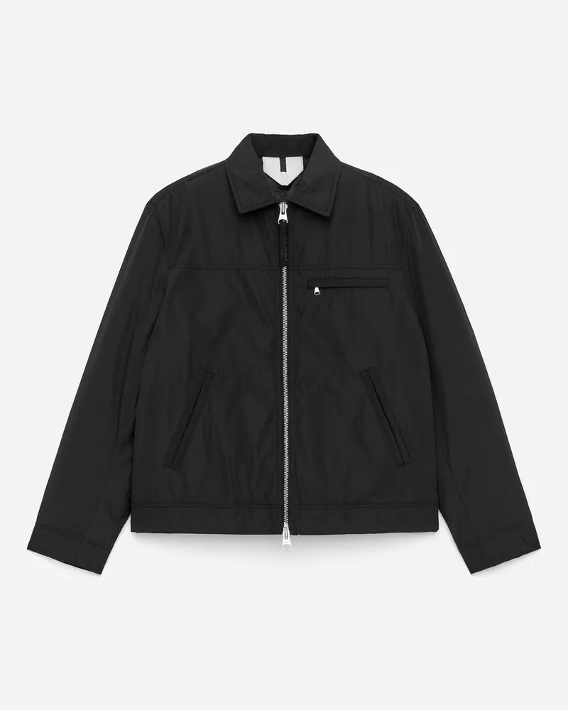 Arket Kastige Nylonjacke -Schwarz Schwarz