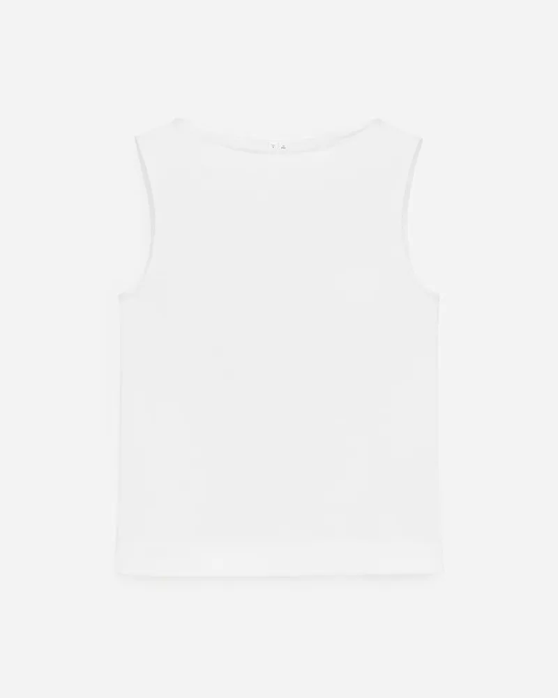 Arket Top Mit U-Boot-Ausschnitt -Weiß Weiß