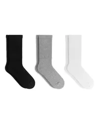 Arket Sportliche Baumwollsocken Im 3Er-Pack Weiß