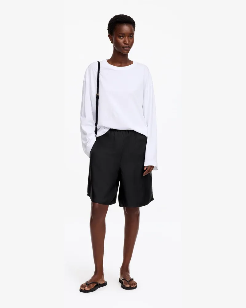 Arket Seidenshorts -Schwarz Schwarz